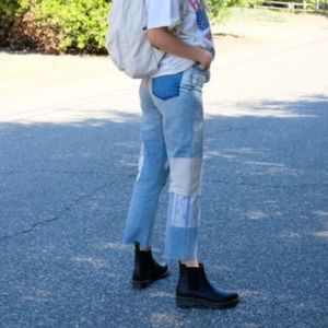 Slim straight patch jeans from urban outfitters